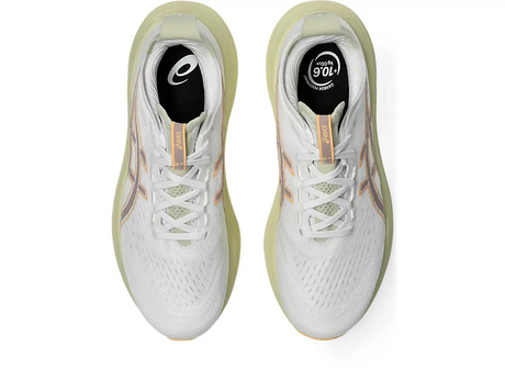 Asics Mens Gel Nimbus 27 Running Shoes - White/Fawn (Sneakers/Runners)