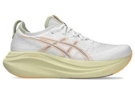 Asics Mens Gel Nimbus 27 Running Shoes - White/Fawn (Sneakers/Runners)