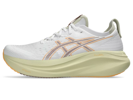 Asics Mens Gel Nimbus 27 Running Shoes - White/Fawn (Sneakers/Runners)