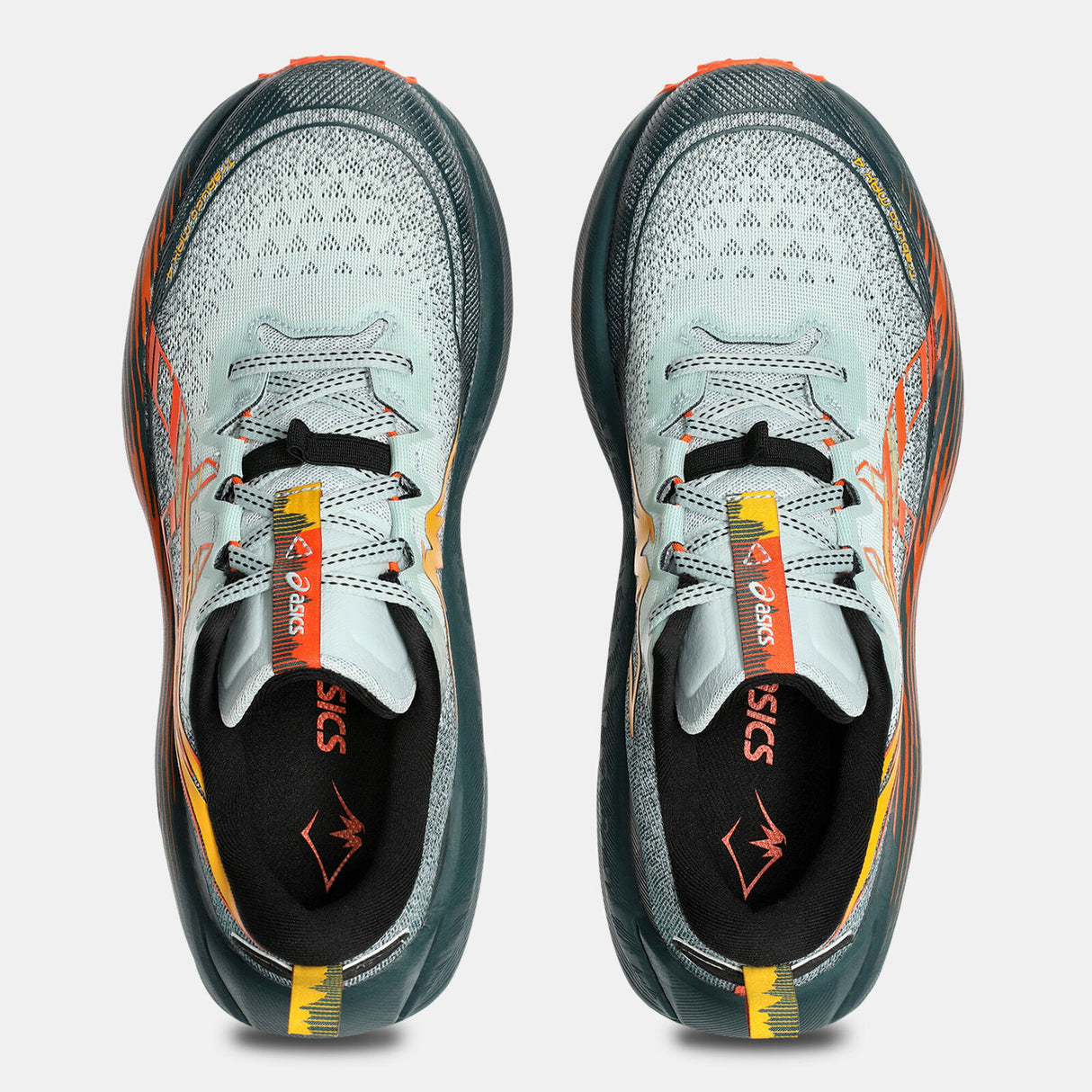 Asics Mens Trabuco Max 4 Trail Running Shoes - Cold Moss/Nova Orange (Sneakers/Runners)