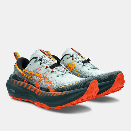 Asics Mens Trabuco Max 4 Trail Running Shoes - Cold Moss/Nova Orange (Sneakers/Runners)