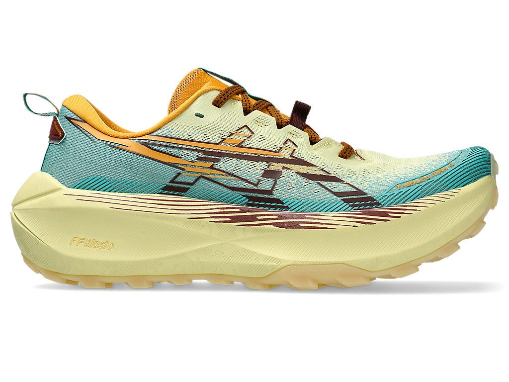 Asics Mens Trabuco Max 4 Sneakers Runners Sneakers in Wheat Yellow/Dark Red Planet - US 9.5