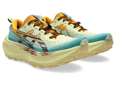 Asics Mens Trabuco Max 4 Trail Running Shoes - Wheat Yellow/Dark Red Planet (Sneakers/Runners)