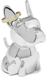 Umbra Zoola Frenchie Dog Chrome Ring Holder (French Bulldog Jewellery Holder)
