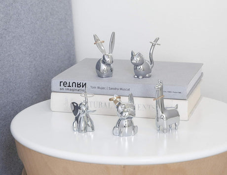 Umbra Zoola Frenchie Dog Chrome Ring Holder (French Bulldog Jewellery Holder)