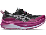 Womens ASICS Trabuco Max 3 Trail Running Shoes in Black/Light Blue – Size 7.5