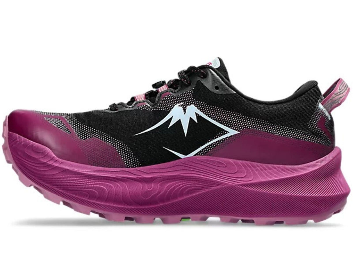 Womens ASICS Trabuco Max 3 Trail Running Shoes in Black/Light Blue – Size 7.5