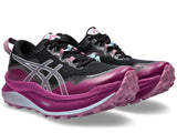 Womens ASICS Trabuco Max 3 Trail Running Shoes in Black/Light Blue – Size 7