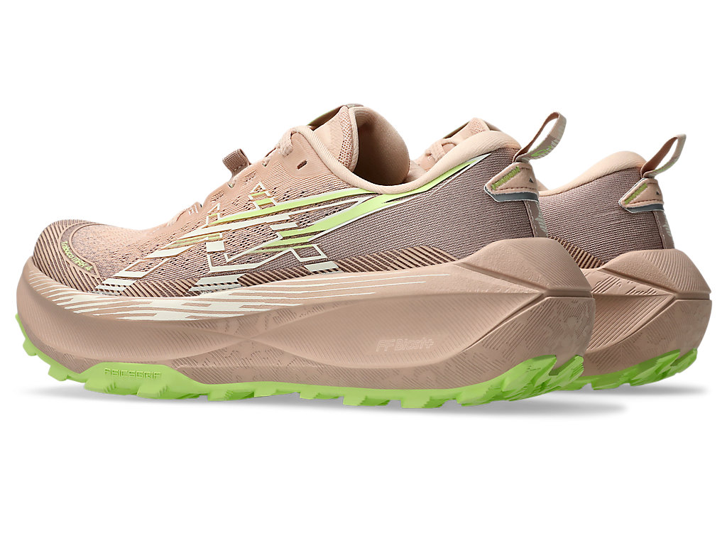 Asics Womens Trabuco Max 4 Sneakers Trail Runners Shoes in Pale Apricot/Cream