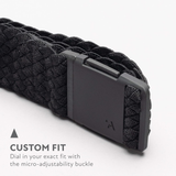 Arcade Futureweave Slim Stretch Belt in Vapor Charcoal Travel Friendly Buckle - One Size