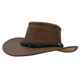 Jacaru 1015 Capricorn Buffalo Leather Hat - Water Resistant & UPF 50+ (Made in Australia)