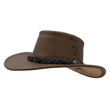 Jacaru 1015 Capricorn Buffalo Leather Hat - Water Resistant & UPF 50+ (Made in Australia)
