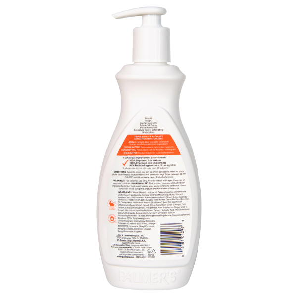 Palmer’s Smooth Radiant Exfoliating Body Lotion 400ml Cocoa Butter Vitamin E AHA