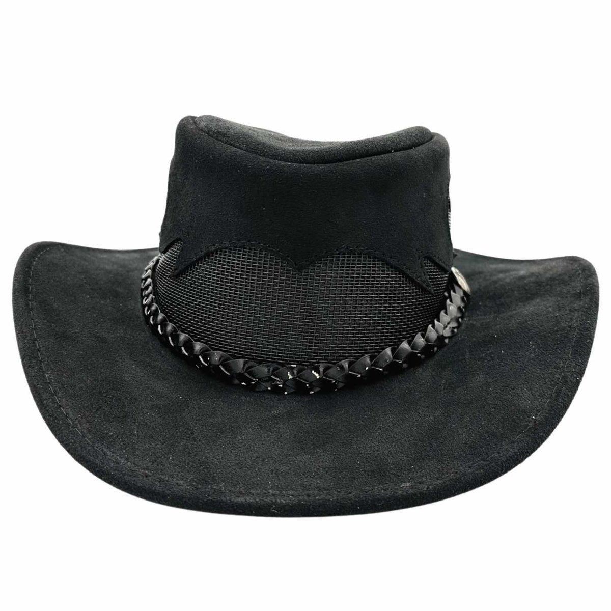 Jacaru 1021 Blaze Suede Leather Breeze Hat - Mesh Crown (Made in Australia)