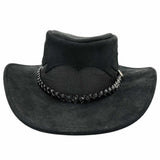 Jacaru 1021 Blaze Suede Leather Breeze Hat - Mesh Crown (Made in Australia)