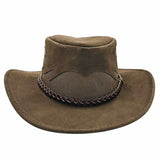 Jacaru 1021 Blaze Suede Leather Breeze Hat - Mesh Crown (Made in Australia)