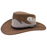 Jacaru 1021 Blaze Suede Leather Breeze Hat - Mesh Crown (Made in Australia)