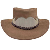 Jacaru 1021 Blaze Suede Leather Breeze Hat - Mesh Crown (Made in Australia)