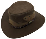 Jacaru 1021 Blaze Suede Leather Breeze Hat - Mesh Crown (Made in Australia)