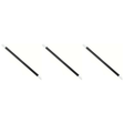 3x Black 30cm Magic Wand Pack - Wizard/Magician Costume Prop (Halloween & Fancy Dress)