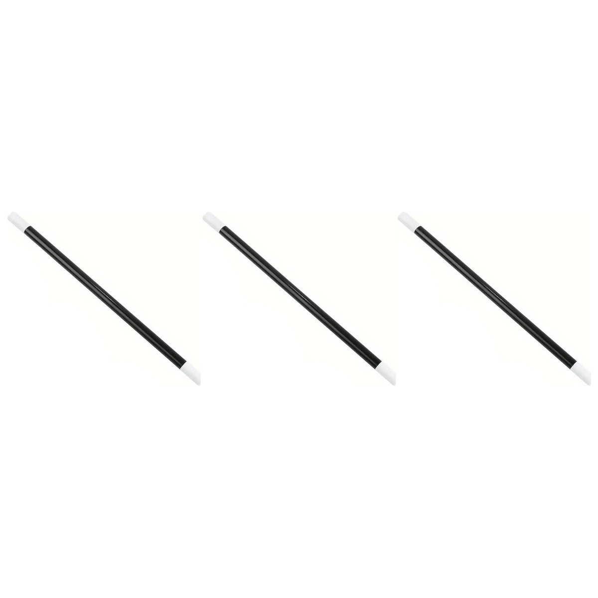 3x Black 30cm Magic Wand Pack - Wizard/Magician Costume Prop (Halloween & Fancy Dress)