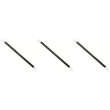 3x Black 30cm Magic Wand Pack - Wizard/Magician Costume Prop (Halloween & Fancy Dress)