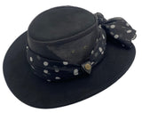 Jacaru 1022 Shady Lady Womens Suede Leather Breeze Hat - Mesh Crown & Chiffon Scarf (Made in Australia)