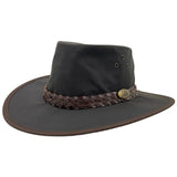 Jacaru 1026A Knockabout Womens Waxed Cotton Hat - Brown (Foldable Water Resistant & UPF 50+ Made in Australia)