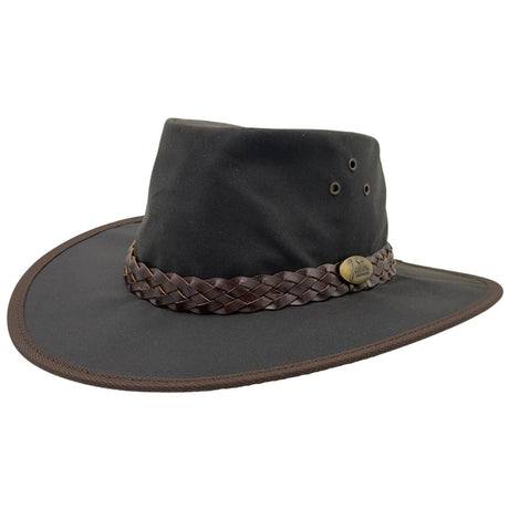 Jacaru 1026A Knockabout Womens Waxed Cotton Hat - Brown (Foldable Water Resistant & UPF 50+ Made in Australia) - Brown