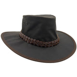 Jacaru 1026A Knockabout Womens Waxed Cotton Hat - Brown (Foldable Water Resistant & UPF 50+ Made in Australia)