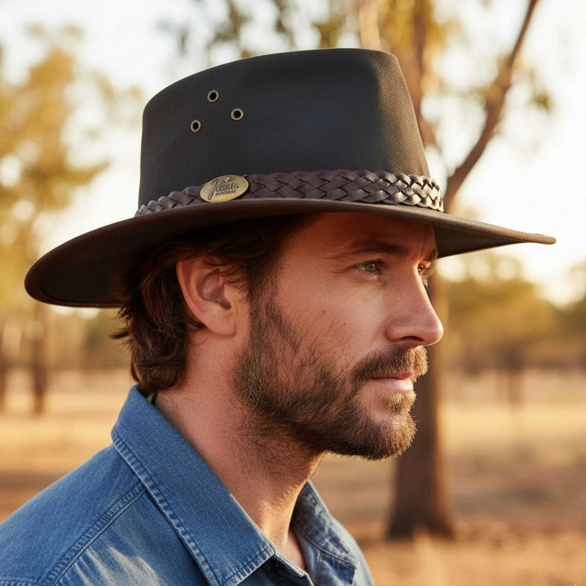 Jacaru 1026A Knockabout Womens Waxed Cotton Hat - Brown (Foldable Water Resistant & UPF 50+ Made in Australia)