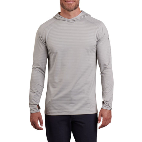 Kuhl Mens AirKuhl Hoody Hiking Outdoor Hoodie in Cloud Gray