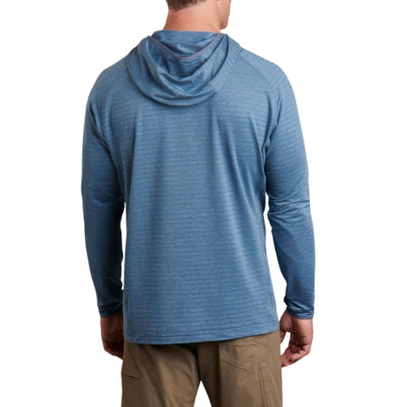Kuhl Mens AirKuhl Hoody Hiking Outdoor Hoodie in Marin Blue