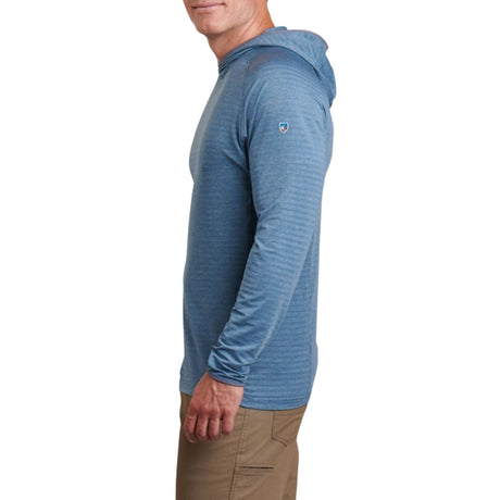 Kuhl Mens AirKuhl Hoody Hiking Outdoor Hoodie in Marin Blue
