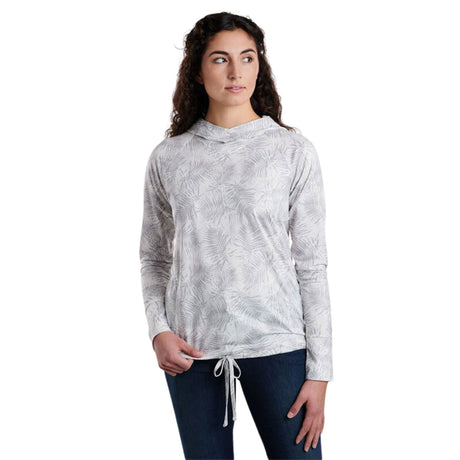 Kuhl Womens AirKuhl Hoody Outdoor Hiking Hoodie in White Print