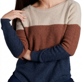 Kuhl Womens Bella Stripe Sweater in Midnight Gold