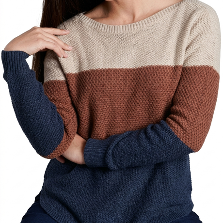 Kuhl Womens Bella Stripe Sweater in Midnight Gold