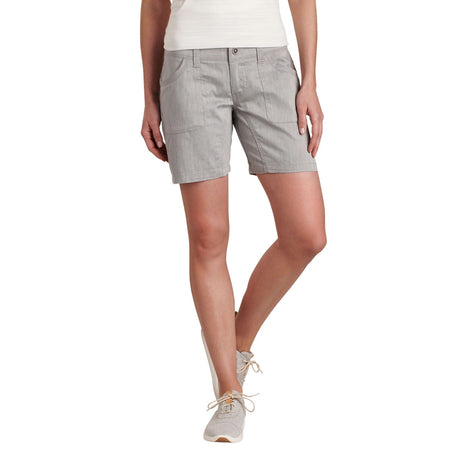 Kuhl Womens Cabo Cotton Linen Hiking Outdoor Shorts in Ash