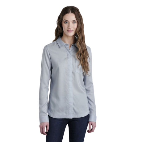 Kuhl Womens Hadley Long Sleeve Button Shirt in Mist