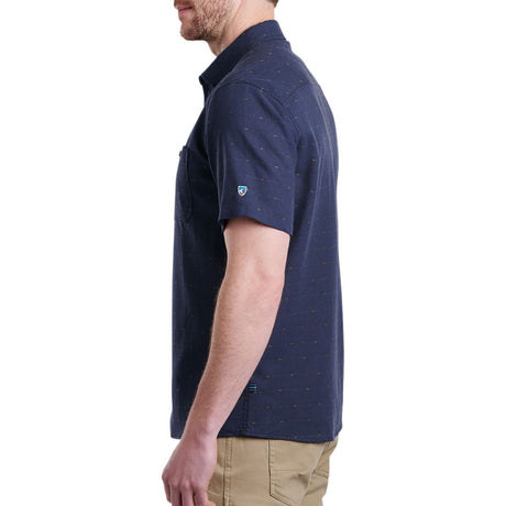 Kuhl Mens Intrepid Skorpio Short Sleeve Button Shirt in Northern Star