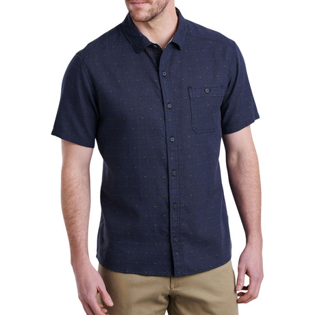 Kuhl Mens Intrepid Skorpio Short Sleeve Button Shirt in Northern Star