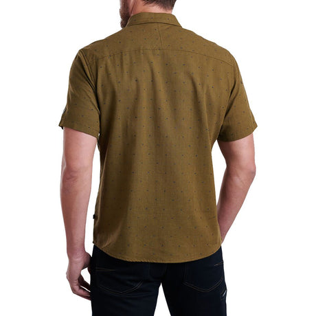 Kuhl Mens Intrepid Skorpio Short Sleeve Button Shirt in Shaded Moss