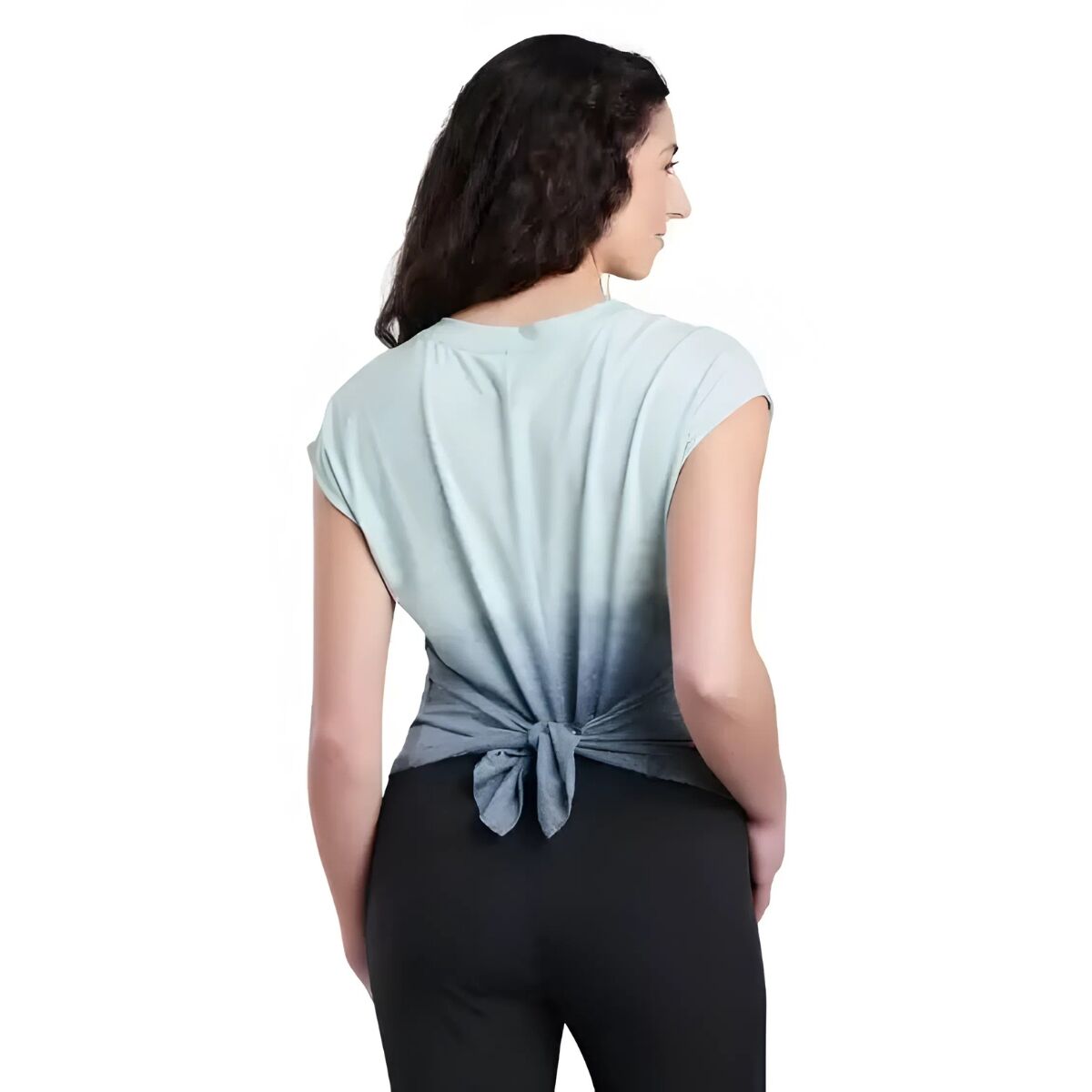 Kuhl Womens Isla Tie Back Short Sleeve T Shirt in Eucalyptus