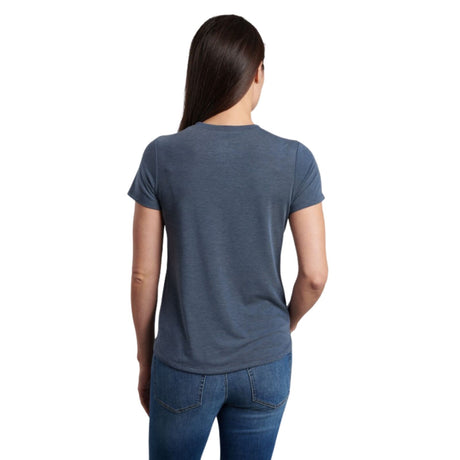 Kuhl Womens Konstance Outdoor Short Sleeve T Shirt Tee in Metal Blue