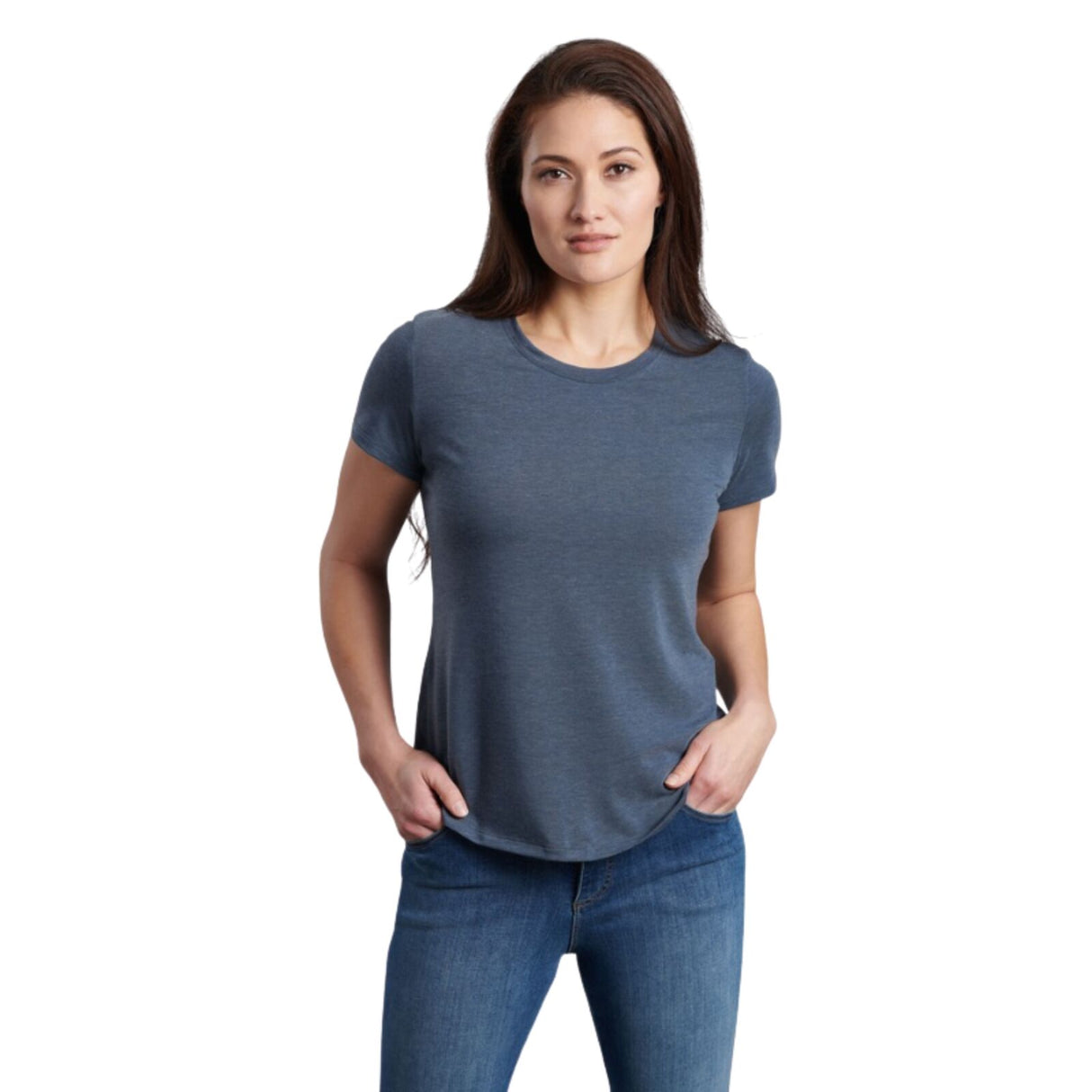 Kuhl Womens Konstance Outdoor Short Sleeve T Shirt Tee in Metal Blue