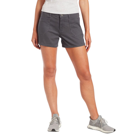 Kuhl Womens Kontour 4in Cotton Stretch Outdoor Hiking Short in Pavement