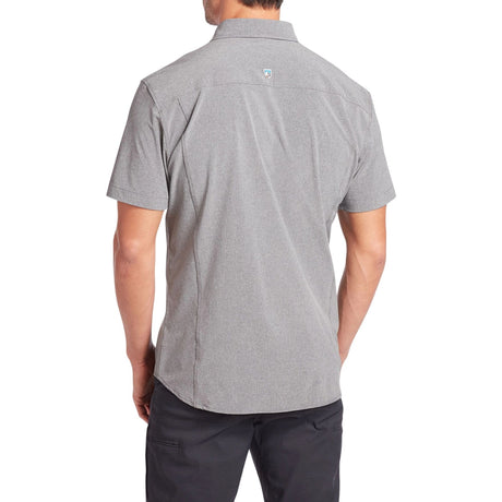 Kuhl Mens Optimizr Outdoor Short Sleeve Button Shirt in Anchor Gray