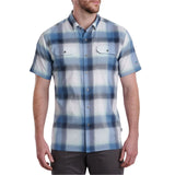 Kuhl Mens Response Outdoor Hiking Short Sleeve Shirt in Brisk Blue