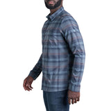 Kuhl Mens Response Lite Outdoor Hiking Long Sleeve Shirt in Blue Flame