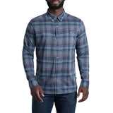 Kuhl Mens Response Lite Outdoor Hiking Long Sleeve Shirt in Blue Flame